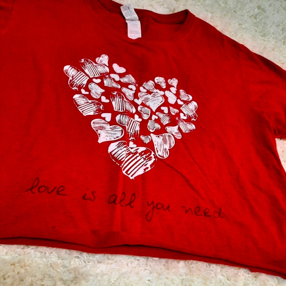 RED CROP TOP JUNIOR SIZR L